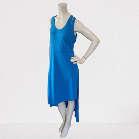 Julia Jordan Dress Womens 6 Blue Sleeveless Asymmetrical - Picture 2 of 6